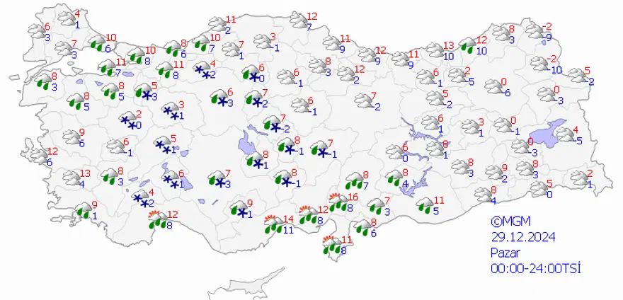 29 ARALIK PAZAR HAVA DURUMU 12