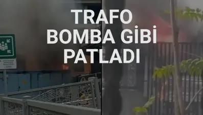 Mahalledeki trafonun patladığını gören esnaf ne yapacağını şaşırdı