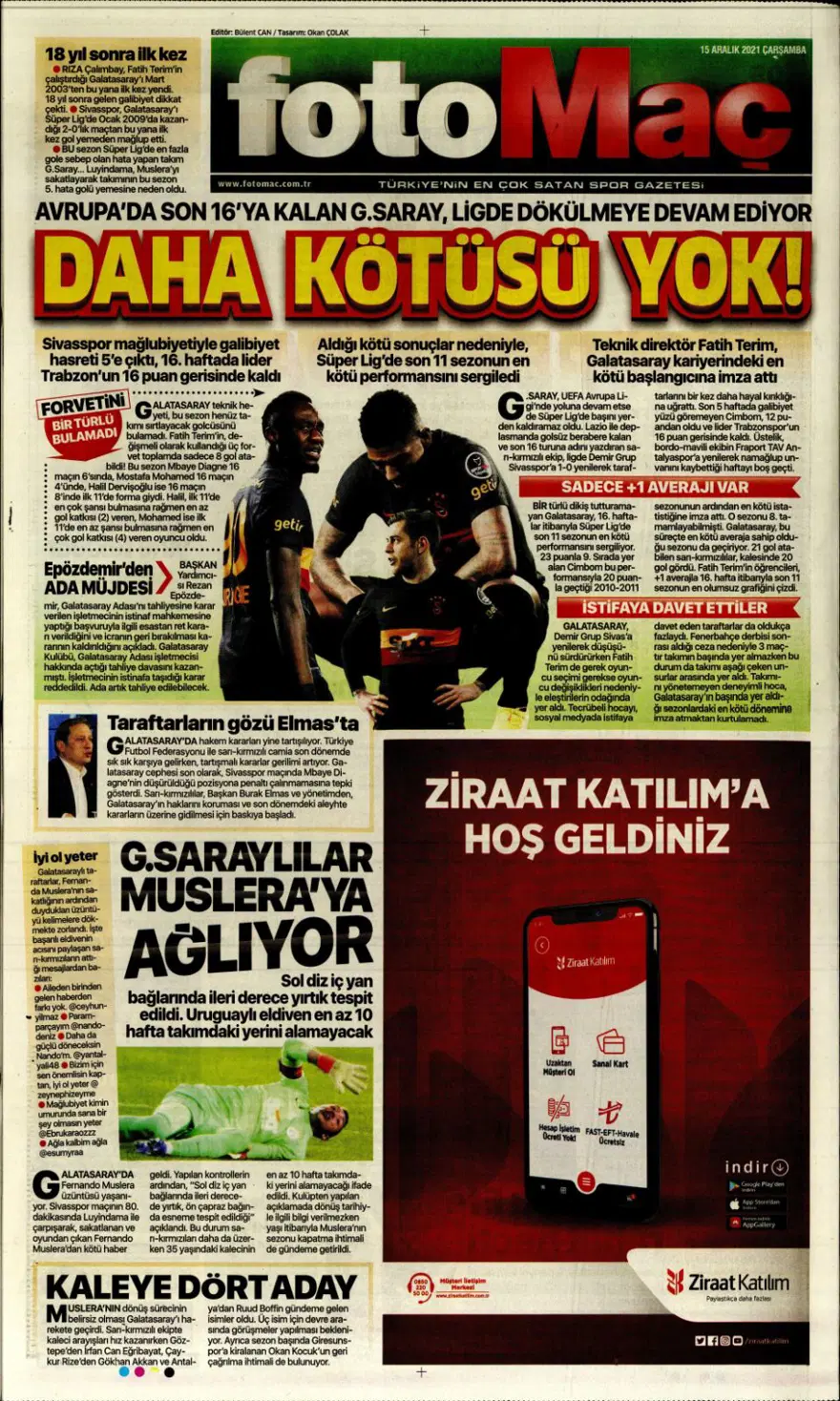 Günün spor manşetleri (15 Aralık 2021) 5 Günün spor manşetleri (15 Aralık 2021) 5