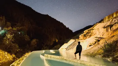 Göksu Travertenleri yıldızlar altında mest etti