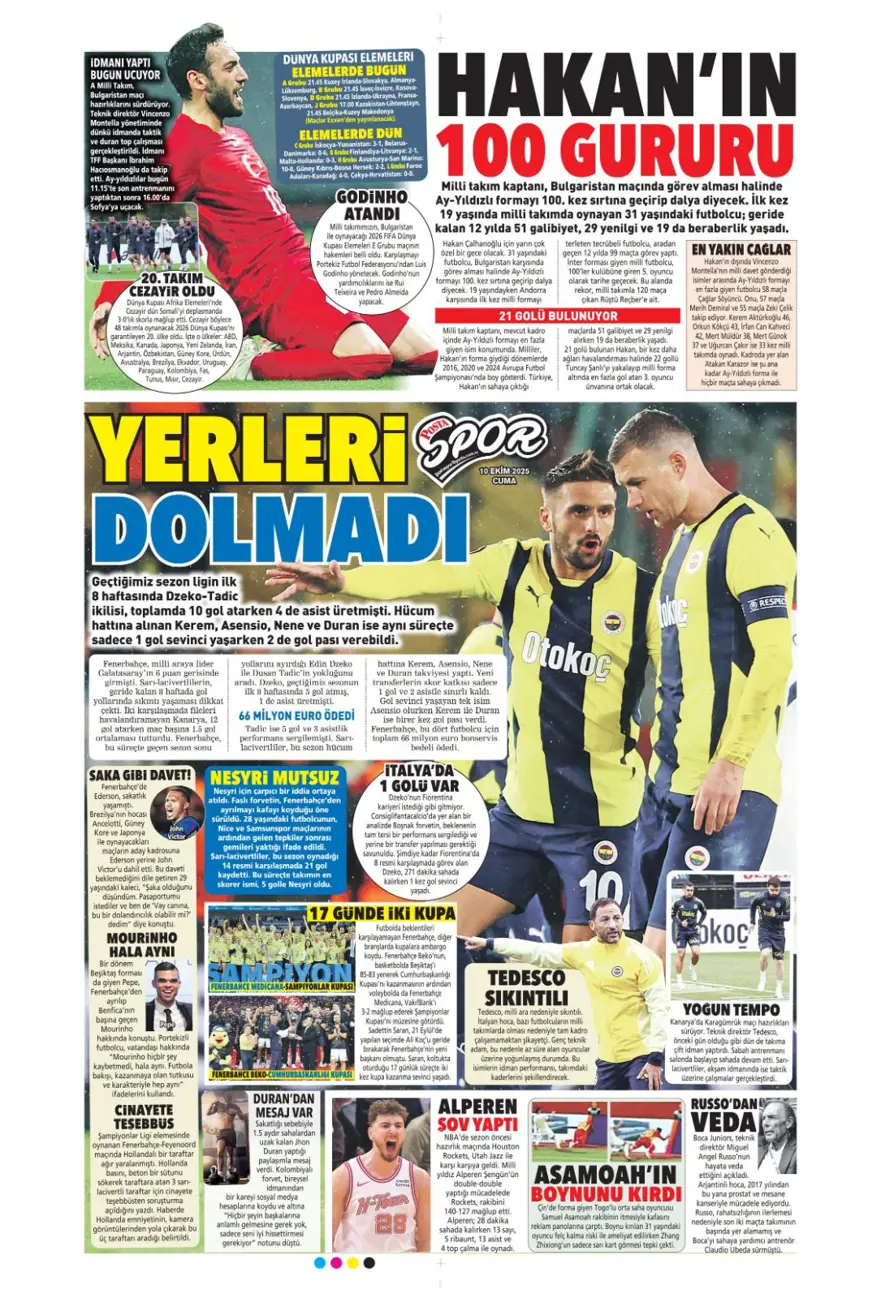 "Operasyon başlıyor" (10 Ekim 2025 spor manşetleri) 11 "Operasyon başlıyor" (10 Ekim 2025 spor manşetleri) 11