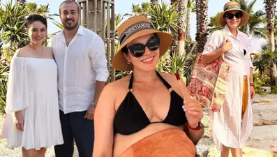 Ezgi Mola'dan karnı burnunda tatil pozları
