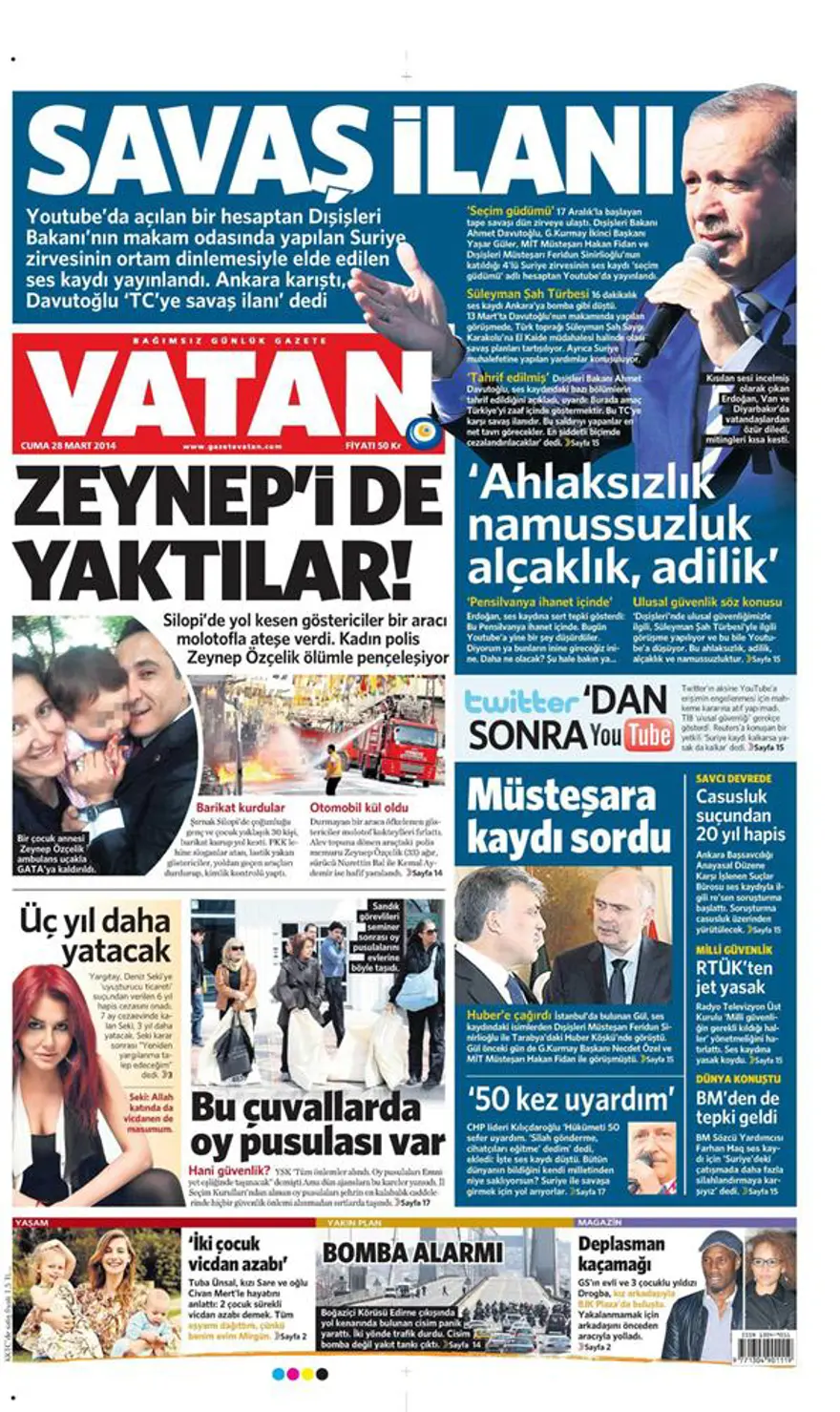 Günün gazete manşetleri - 28 Mart 2014 8