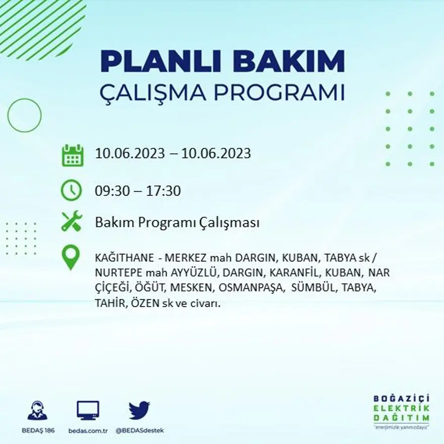 İstanbul'un birçok ilçesinde elektrik kesintisi: BEDAŞ kesinti programını paylaştı 15