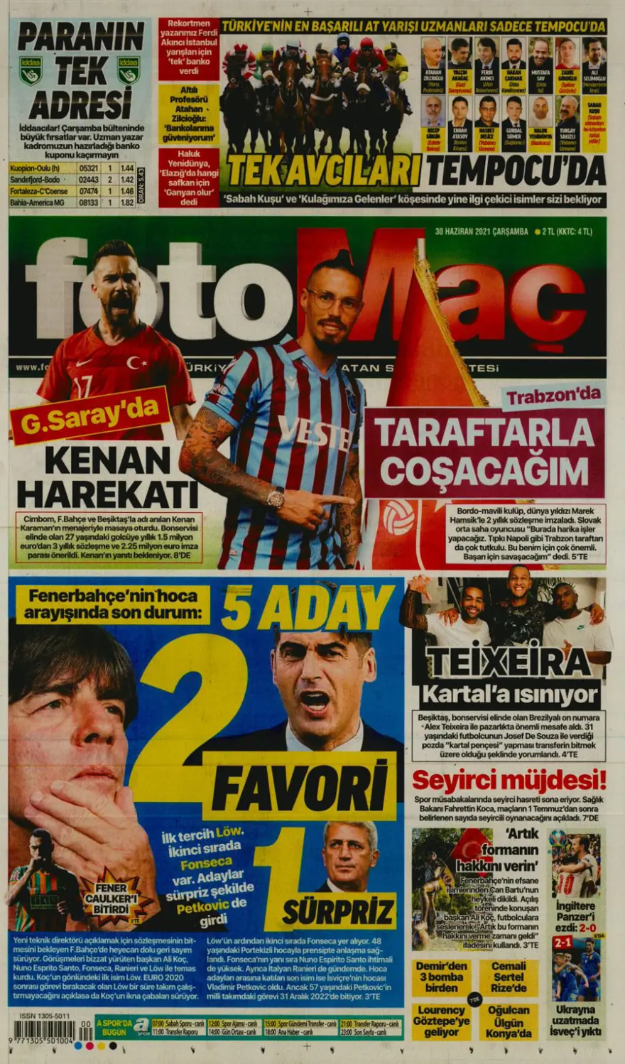 Günün spor manşetleri (30 Haziran 2021) 1