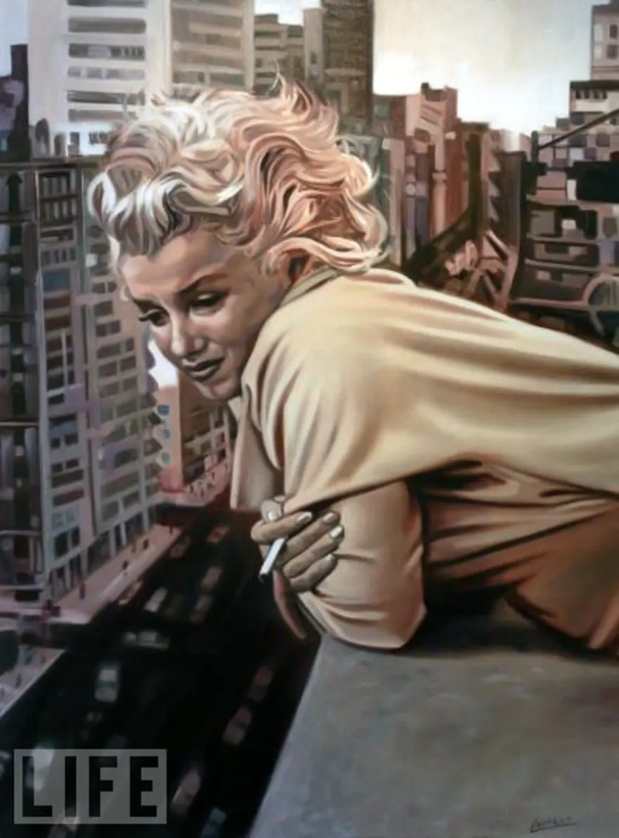 Laurent Smael tarafından yapılmış Marilyn Monroe tablosu 1