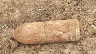 Çanakkale'de patlamamış top mermisi bulundu