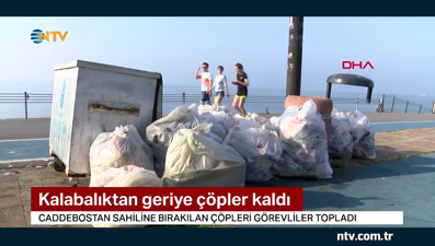 Kalabalıktan geriye çöpler kaldı