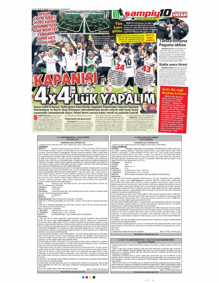 Günün spor gazeteleri (10 Aralık 2017) 25 Günün spor gazeteleri (10 Aralık 2017) 25