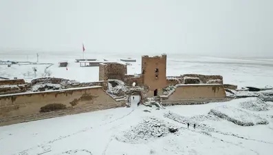 "Medeniyetler Beşiği" Ani Antik Kenti karlar altında
