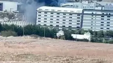 Arnavutköy'de fabrika bahçesinde korkutan yangın