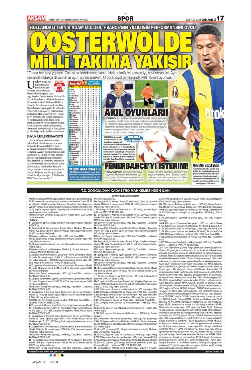 "Ziyech'in üstü çizildi" (28 Eylül 2024 spor manşetleri) 3 "Ziyech'in üstü çizildi" (28 Eylül 2024 spor manşetleri) 3