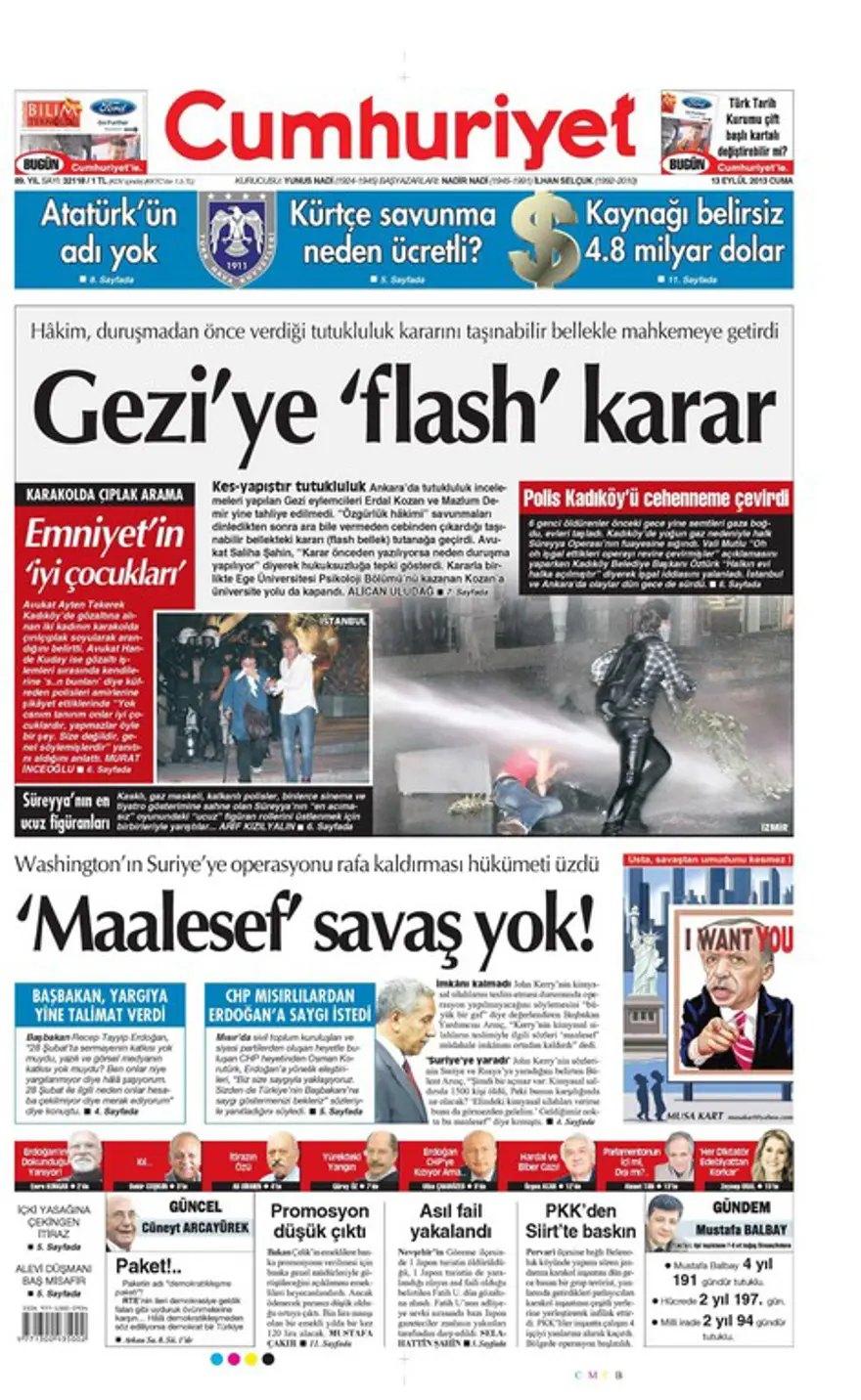 Günün Manşetleri- 13 Eylül 2013 3 Günün Manşetleri- 13 Eylül 2013 3