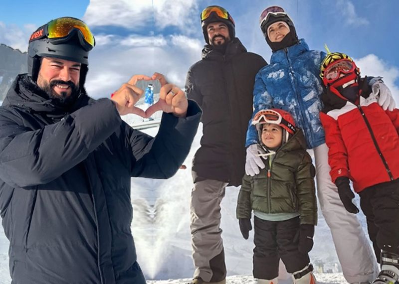 Fahriye Evcen ile Burak Özçivit kayak tatilinde: Nasıl olduğunu anlamadım