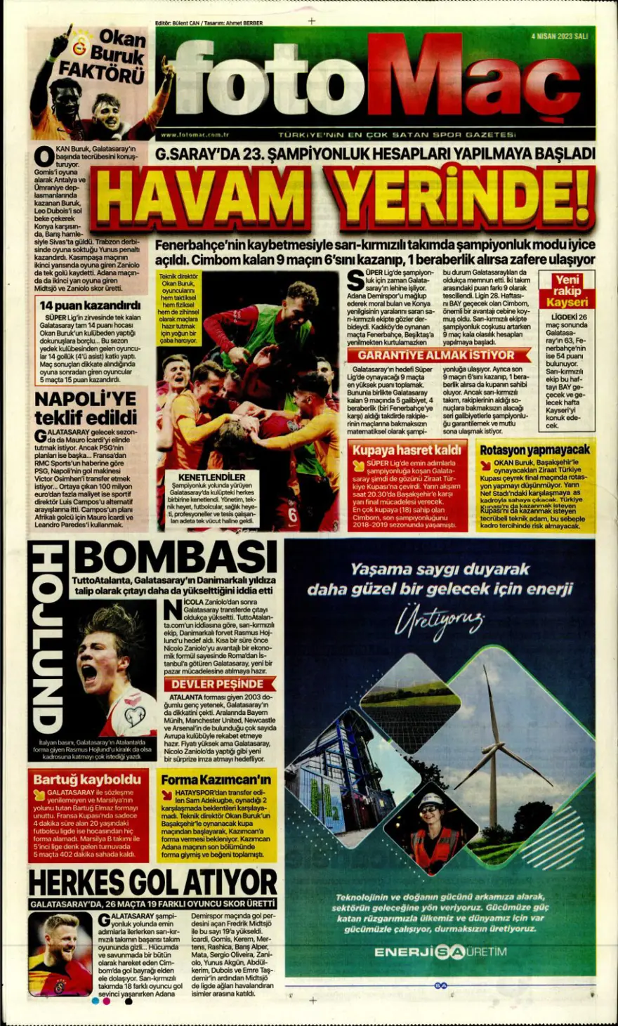 Günün spor manşetleri (4 Nisan 2023) 8 Günün spor manşetleri (4 Nisan 2023) 8