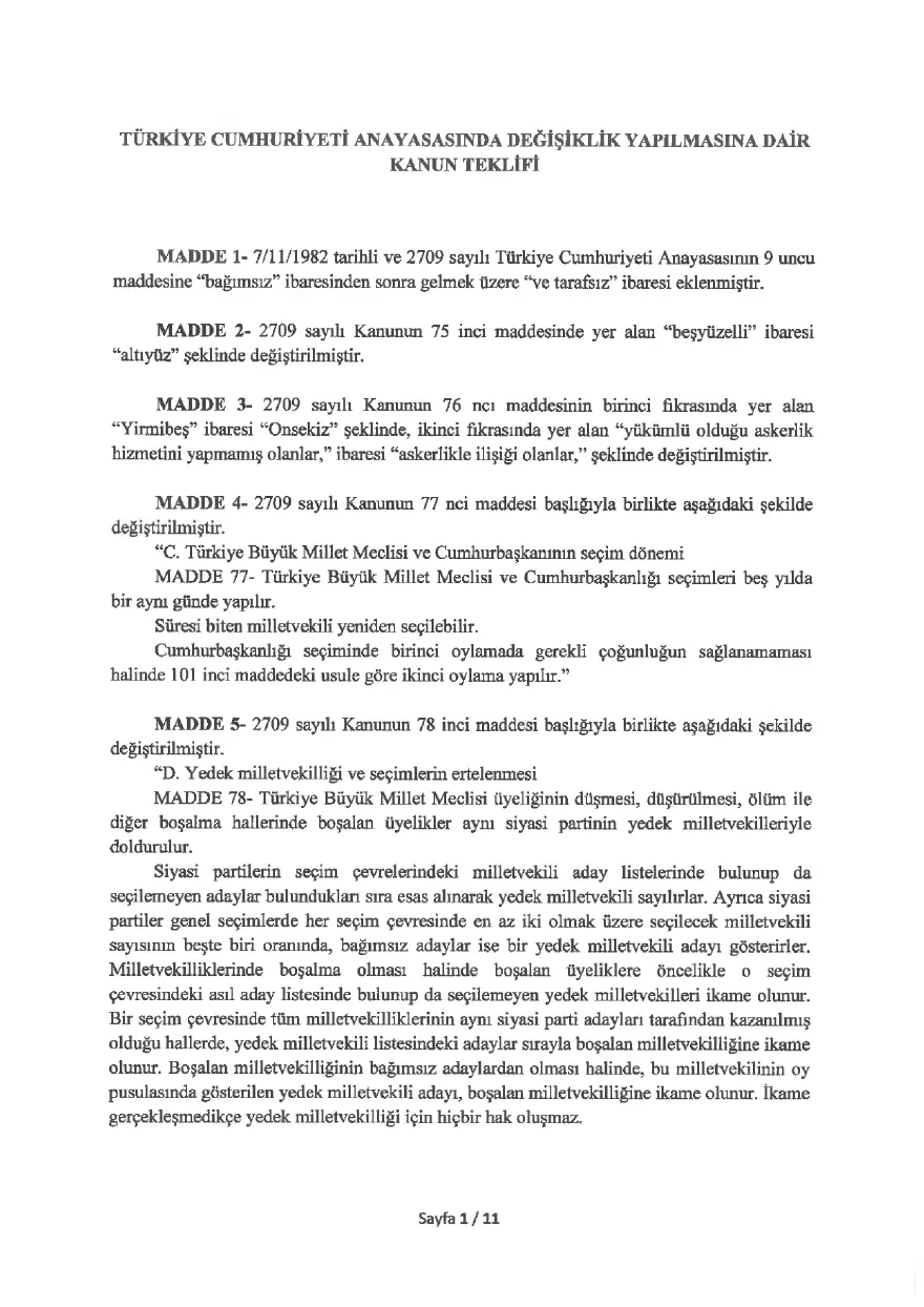 referandum, anayasa değişikliği 1