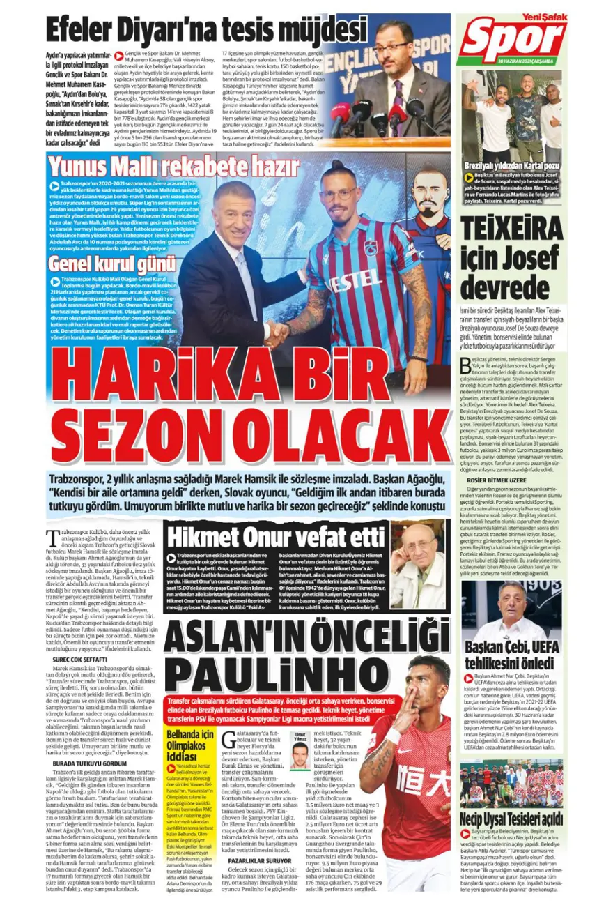 Günün spor manşetleri (30 Haziran 2021) 13
