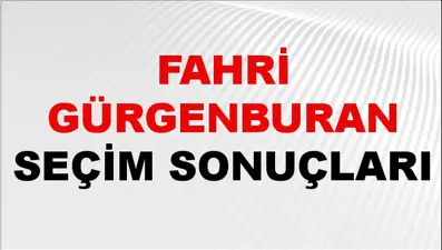 Fahri Gürgenburan Seçim Sonuçları 2024 Canlı: 31 Mart 2024 Türkiye Fahri Gürgenburan Yerel Seçim Sonucu ve İlçe İlçe YSK Oy Sonuçları Son Dakika