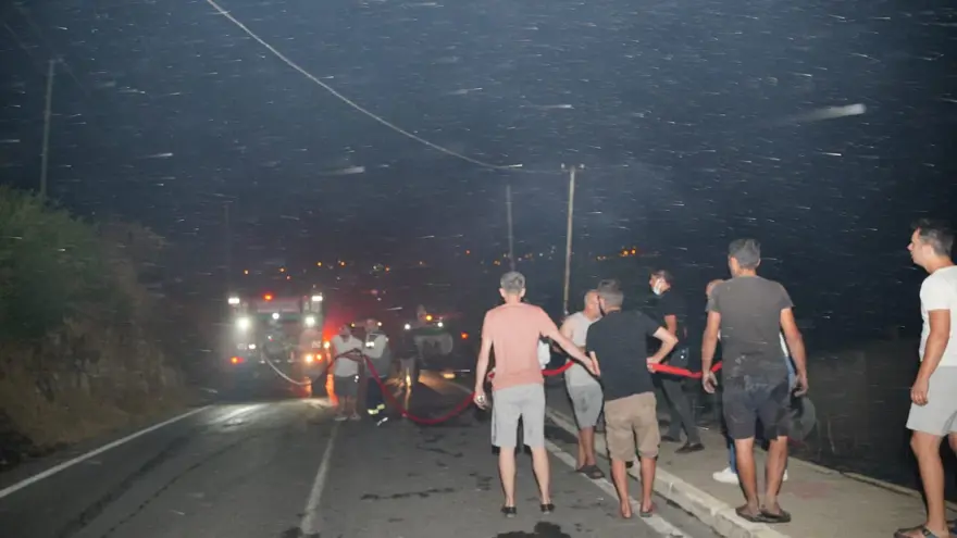 Çeşme'de otluk alanda yangın 2