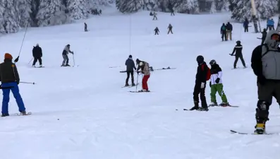 Uludağ'da pistler doldu taştı