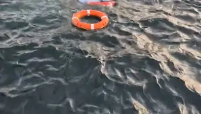 Boğaz'da denize düşen kadın için seferber oldular