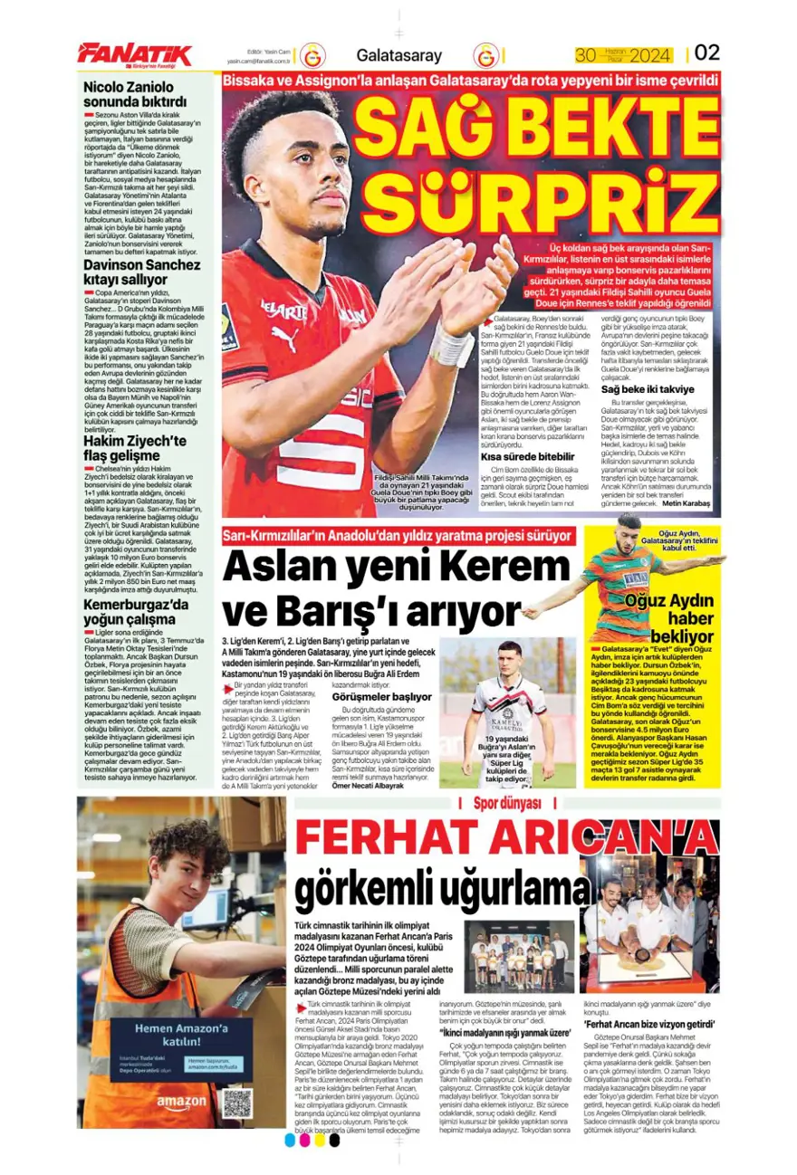 "Avusturya'ya farklı 11" (30 Haziran 2024 spor manşetleri) 5