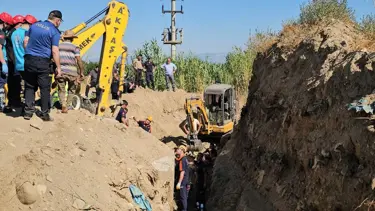 Babasına yardıma geldi, göçük altında can verdi