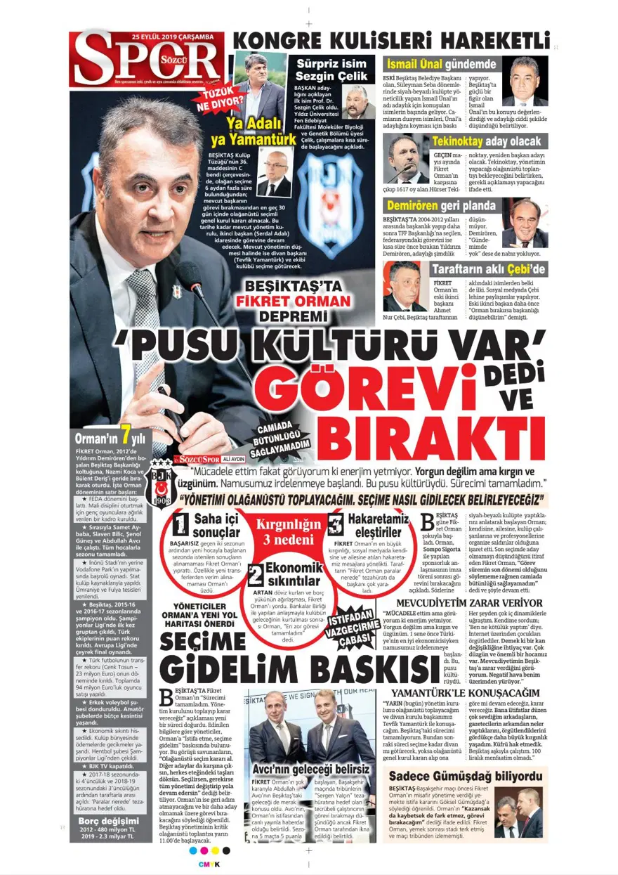 Günün spor manşetleri (25 Eylül 2019) 11