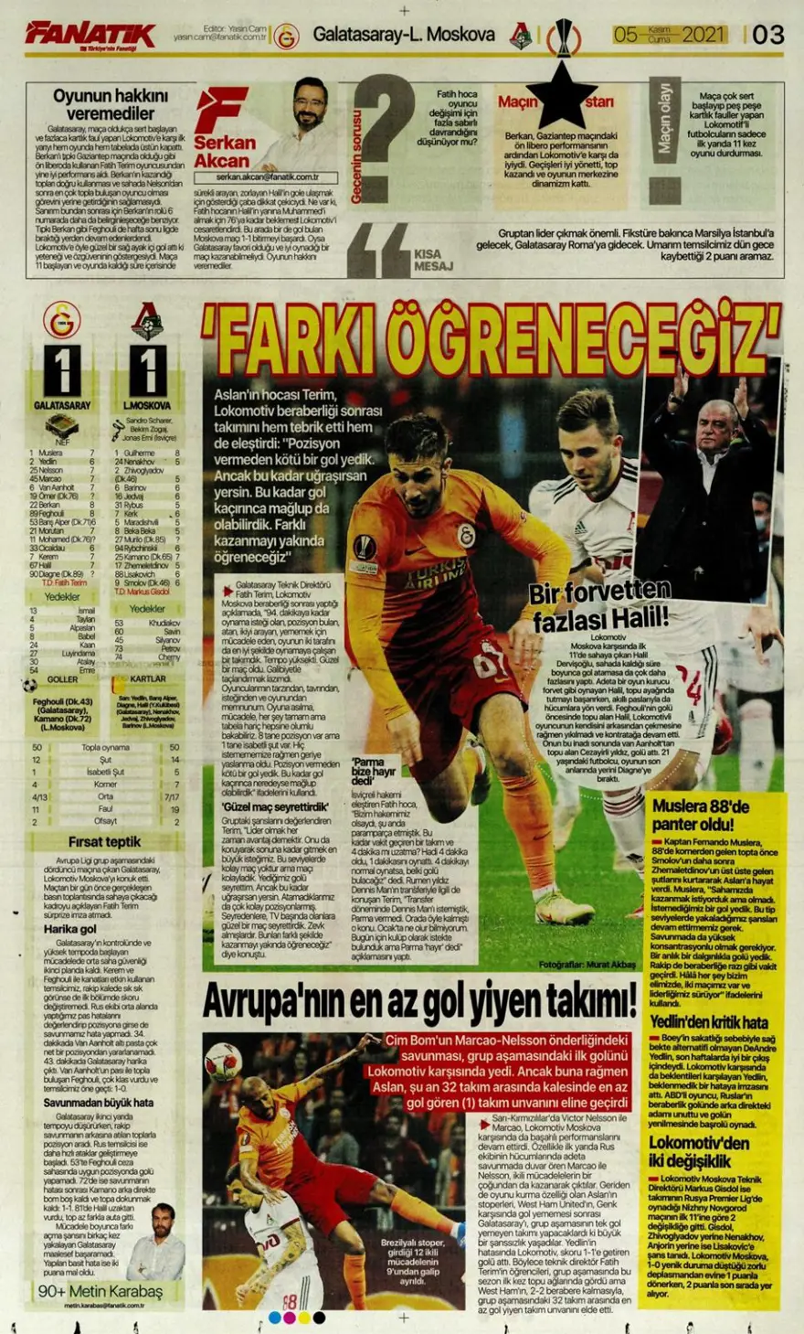 Günün spor manşetleri (5 Kasım 2021) 24