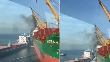 Bursa'da yük gemisi, kargo gemisine çarptı