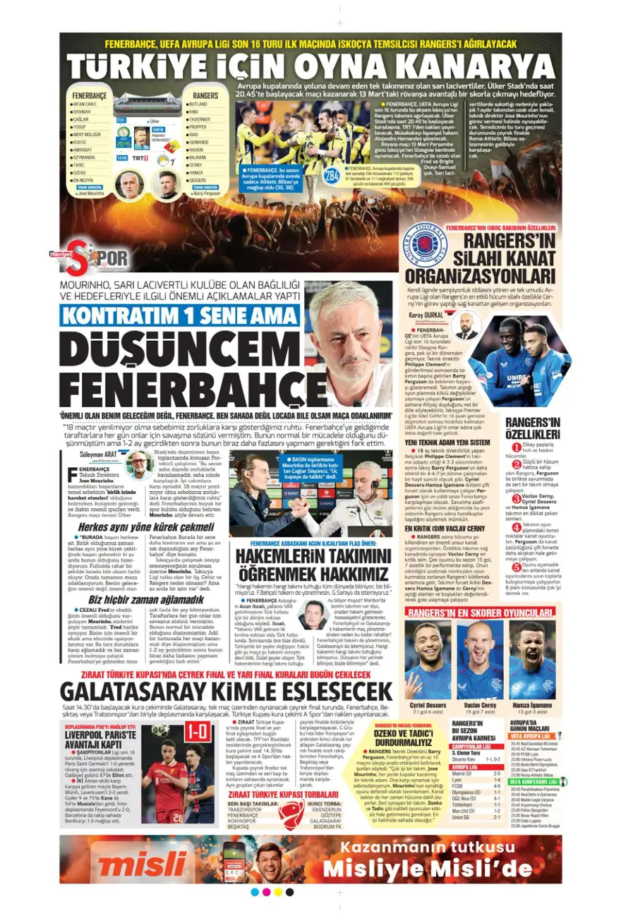 "Kadıköy'de bu işi bitirelim" (6 Mart 2025 spor manşetleri) 15