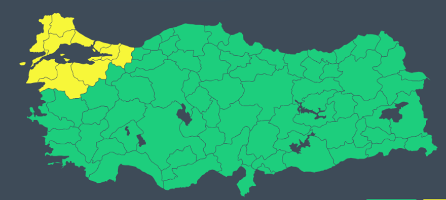 SARI KODLU UYARI VERİLDİ 1 SARI KODLU UYARI VERİLDİ 1