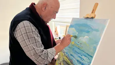 Depremzede ressam felaket gecesini anlattı: Feryat, toz, duman birbirine karıştı