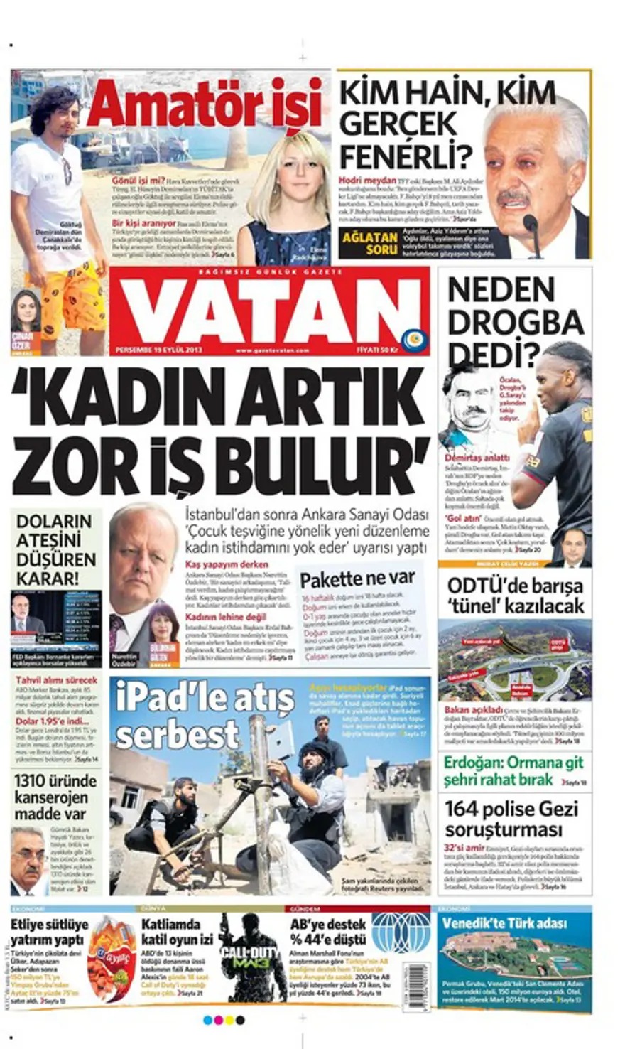 Günün Manşetler- 19 Eylül 2013 5