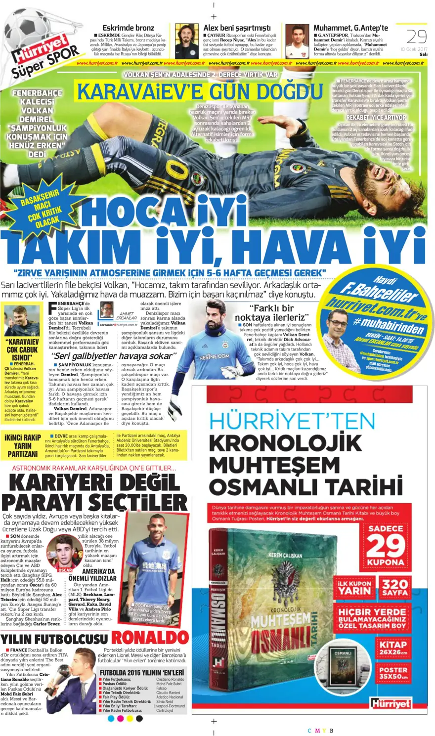 Günün spor manşetleri (10 Ocak 2017) 13