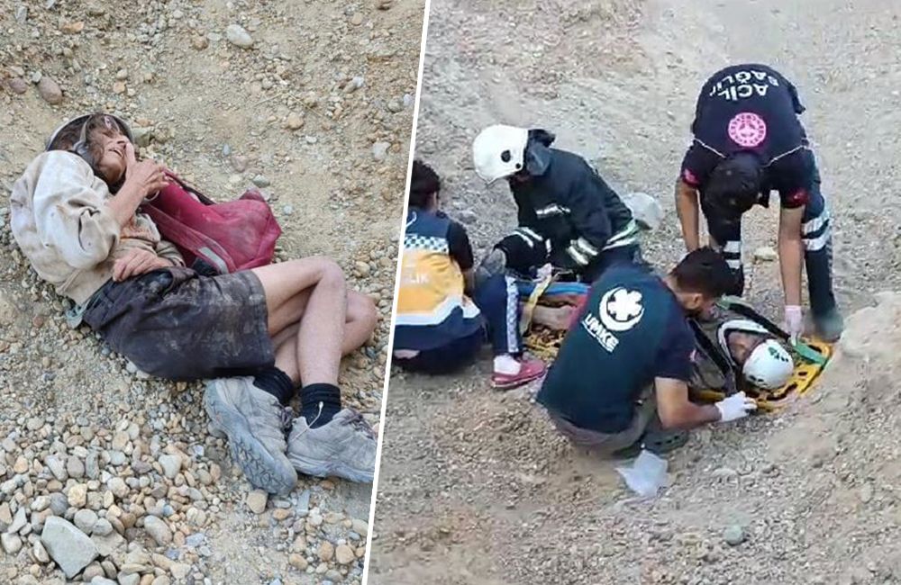Çorlu’da maden sahasına düşen Fransız gezgin şans eseribulundu | “Kedi sesi diye gittik, şişe salladığını gördük”
