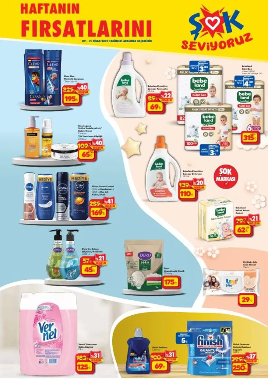 ŞOK Kataloğu 9-15 Nisan 2025: Şok&#x27;ta raflarda: Nevresim seti, dizüstü bilgisayar ve beyaz eşya çeşitleri satışta... 5