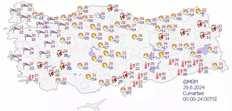 Meteoroloji açıkladı! Bugün hava nasıl olacak? 29 Haziran 2024 hava durumu raporu, bazı illere sağanak yağış kuvvetli geliyor 3