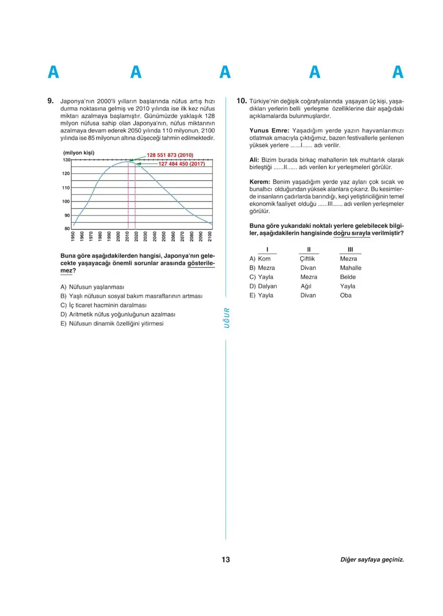 YKS - TYT deneme sınavı 12