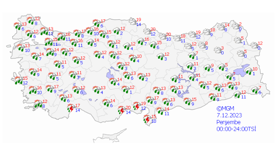 7 ARALIK PERŞEMBE HAVA DURUMU 15 7 ARALIK PERŞEMBE HAVA DURUMU 15
