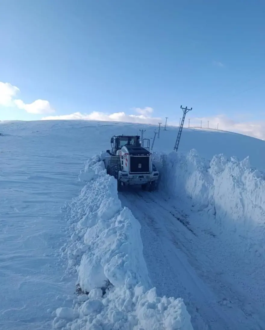 İlçe kara gömüldü:Kar kalınlığı 3 metreyi buldu, ulaşım kar tünellerinden sağlanıyor 4