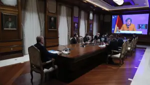 SON DAKİKA HABERİ: Cumhurbaşkanı Erdoğan, Merkel ile video konferans görüşmesi yaptı