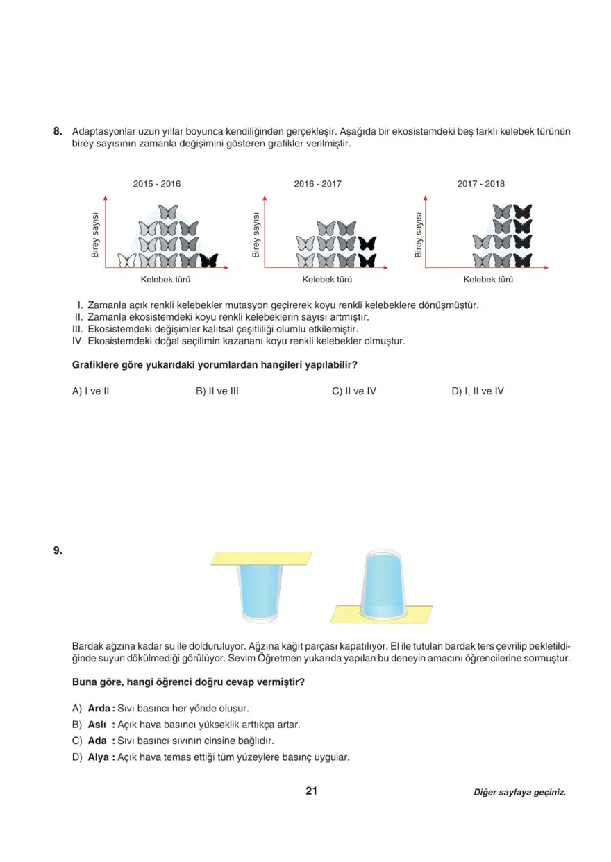 Uğur Okulları LGS-2 sayısal deneme sınavı 20