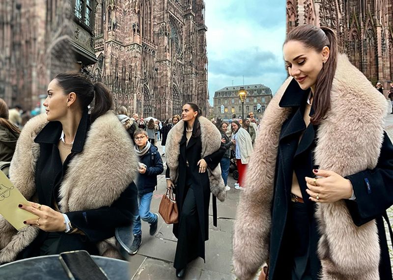 Fahriye Evcen'in Strazburg pozları gündem oldu