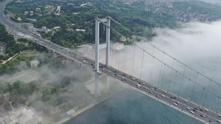 İstanbul Boğazı'na çöken sis doyumsuz görüntüler oluşturdu 23