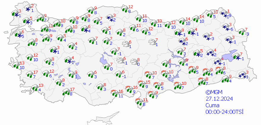 27 ARALIK CUMA HAVA NASIL OLACAK? 12 27 ARALIK CUMA HAVA NASIL OLACAK? 12