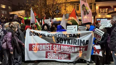 İstanbul'da Filistin'e destek yürüyüşü