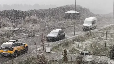 Sarıkamış'ta yoğun kar yağışı