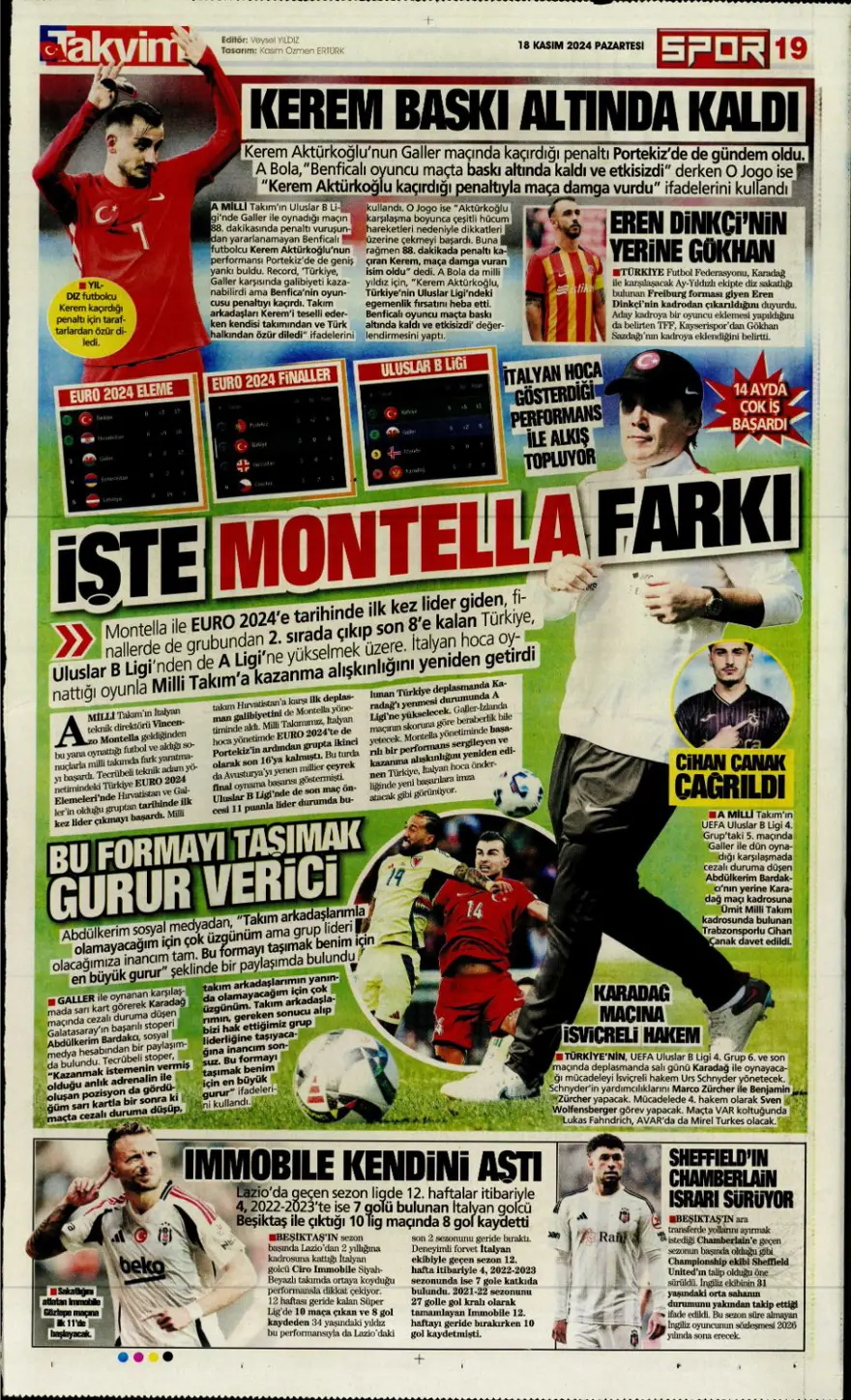 “Fenerbahçe’de dev takas” (18Kasım 2024 spor manşetleri) 34