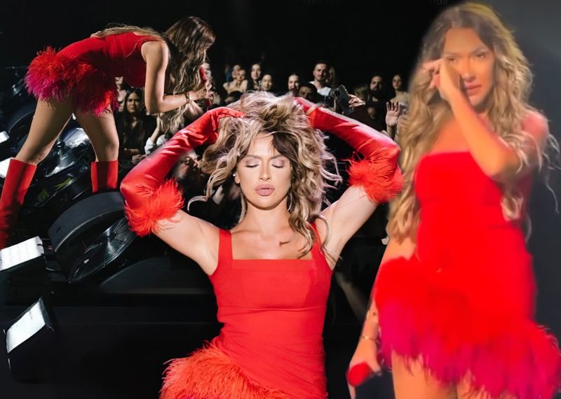 Hadise'den Belçika konseri: Sahnede gözyaşlarını tutamadı